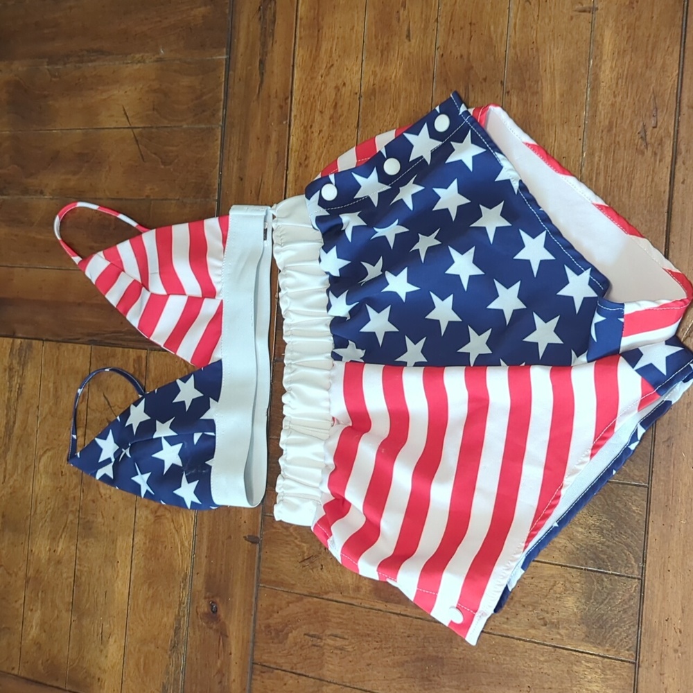 American flag boxers and top